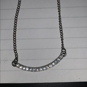 Bony levy diamond bar necklace
